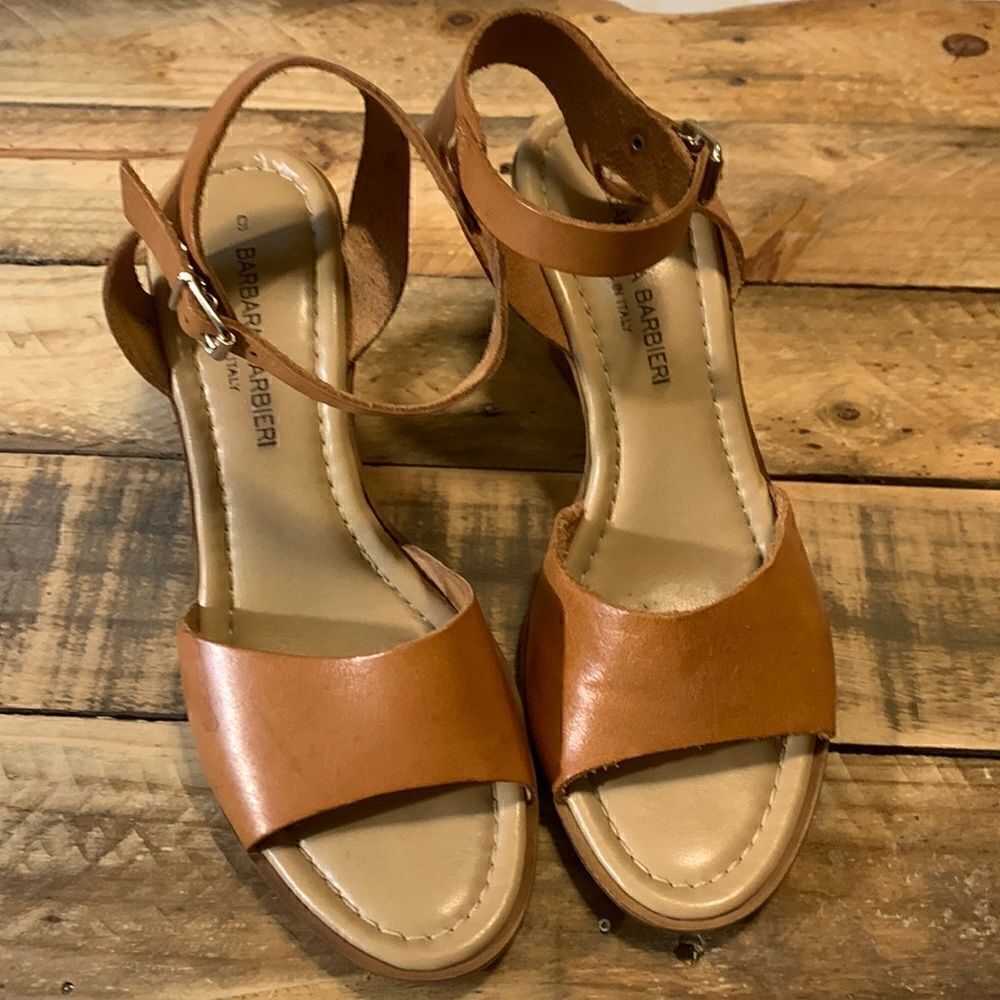 BARBARA BARBIERI, made in Italy, leather, wedges, approximately 9-9.5
